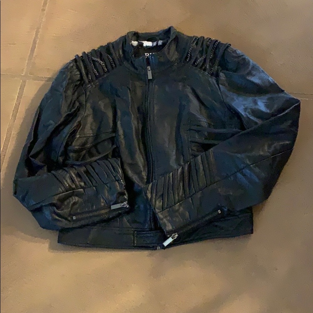 Girls leather jacket size L